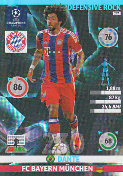Dante Bayern Munchen 2014/15 Panini Champions League Defensive Rock #287